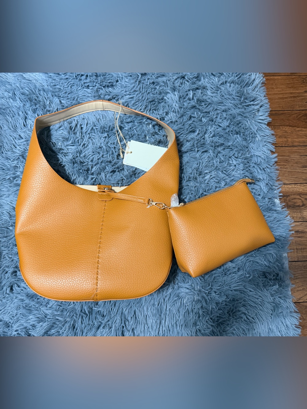 Women’s Shoulder Bag in Mustard Yellow - Sleek Pebbled Leather Tote